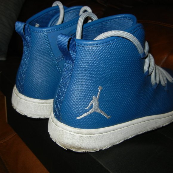 Jordan Nike Galaxy High Top Sneakers Basketball French Blue - Picture 7 of 15